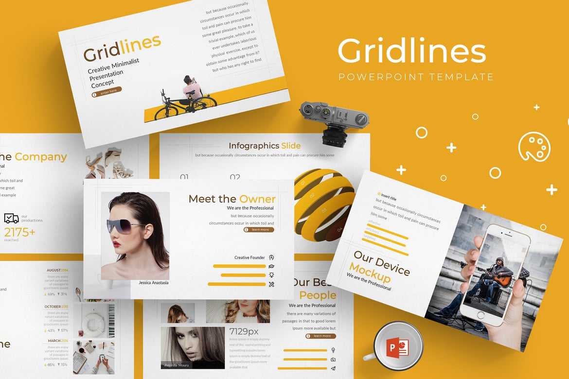 Template Powerpoint Gridlines - Presentasi yang Menarik dan Profesional