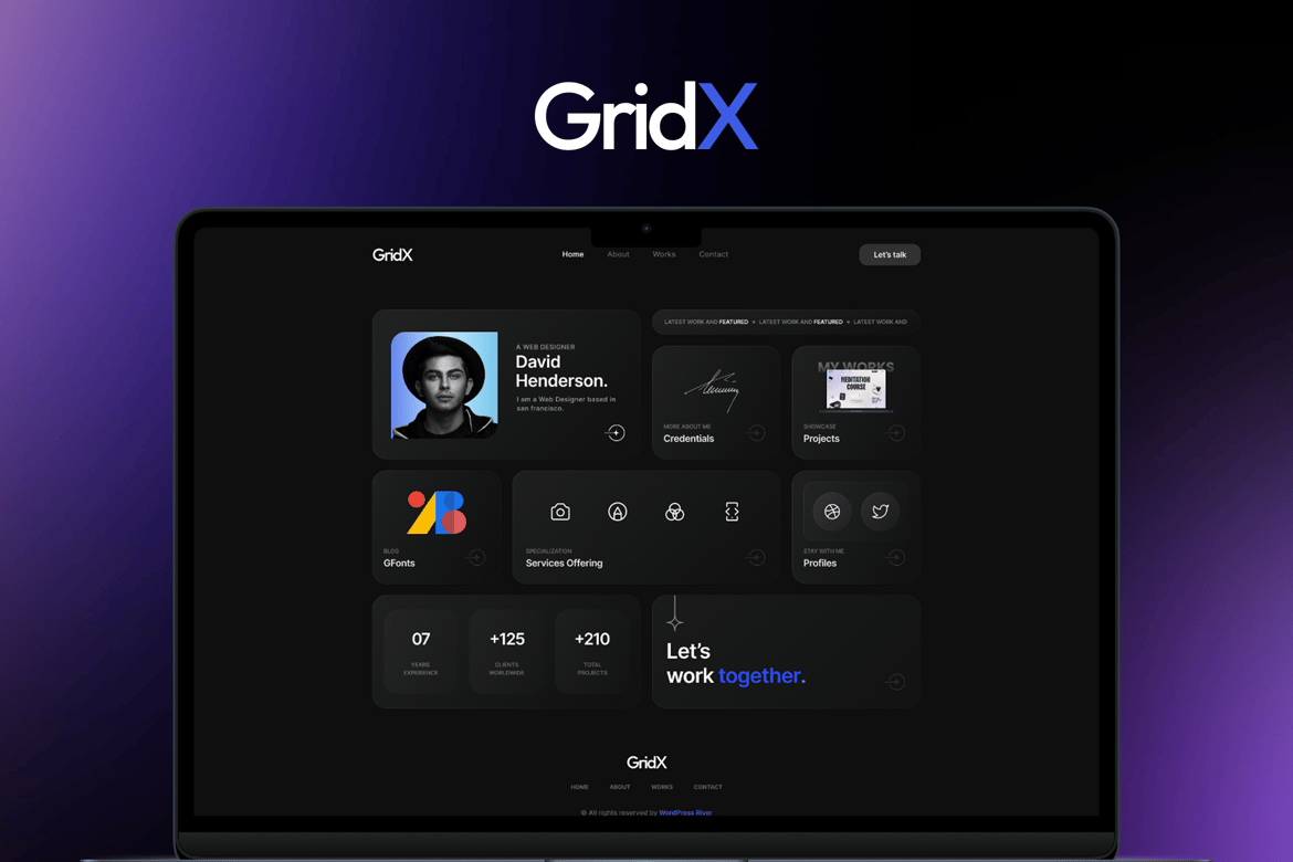 Tema WordPress Portofolio Gridx yang Menawan dan Fungsional