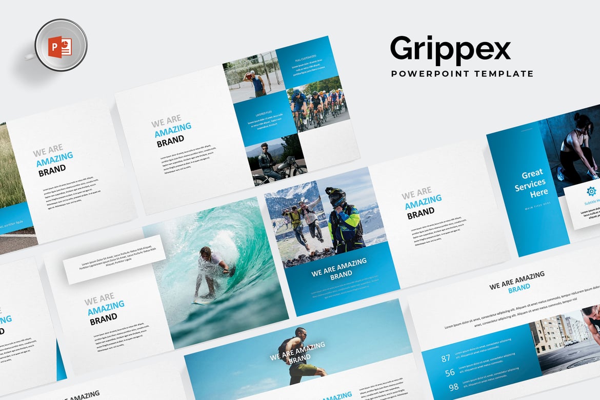 Grippex - Template PowerPoint Serbaguna yang Menarik