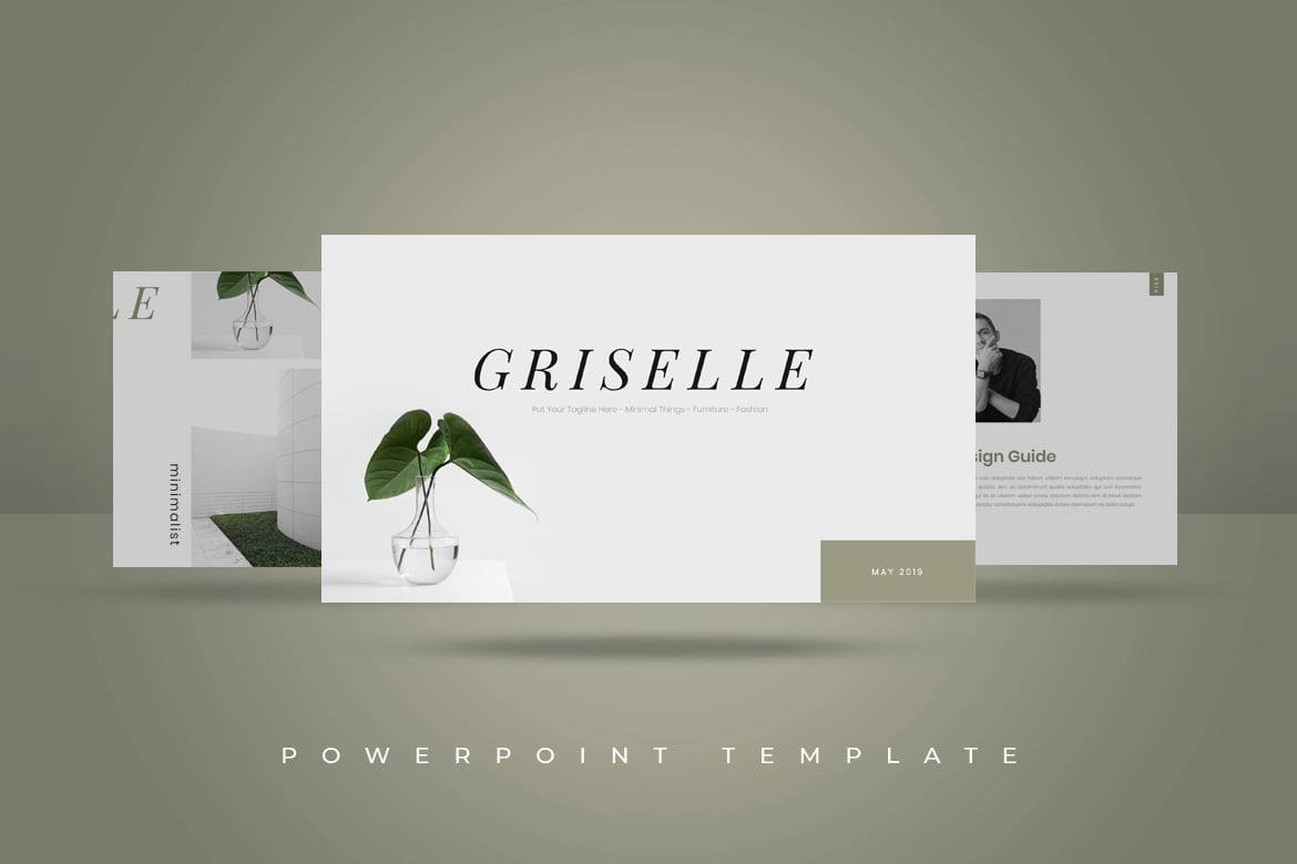 Template PowerPoint Griselle yang Elegan dan Minimalis