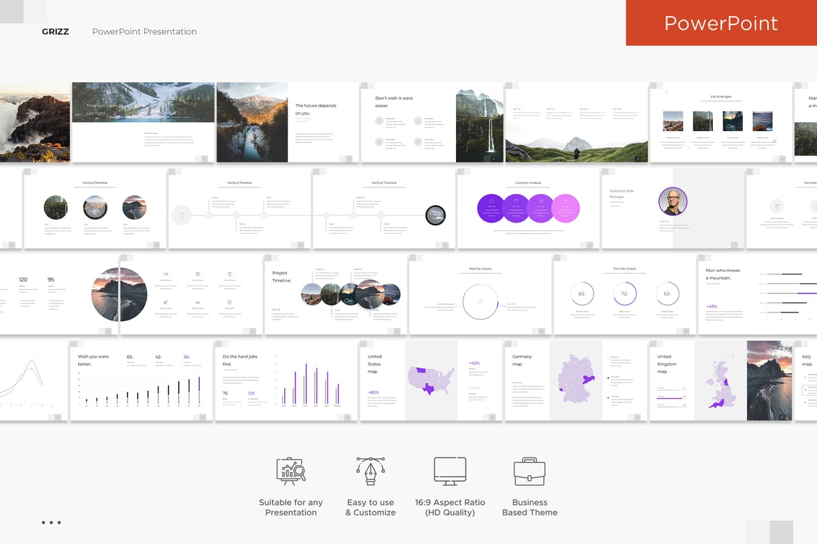 GRIZZ: Template PowerPoint Profesional untuk Berbagai Keperluan