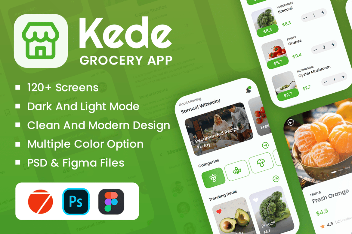 Template Website Aplikasi Mobile Belanja Grocery yang Responsif (Framework 7 + PWA)