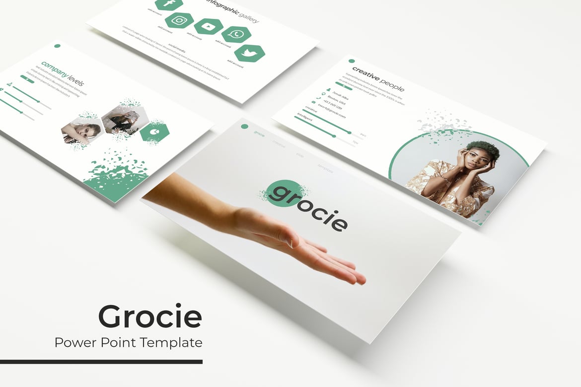 Template PowerPoint Grocie - Presentasi Menarik dan Profesional