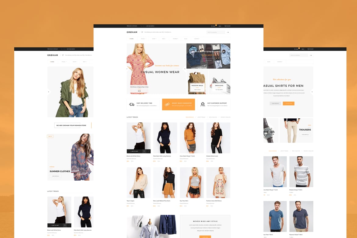 Groham - Template Website eCommerce Fashion yang Serbaguna