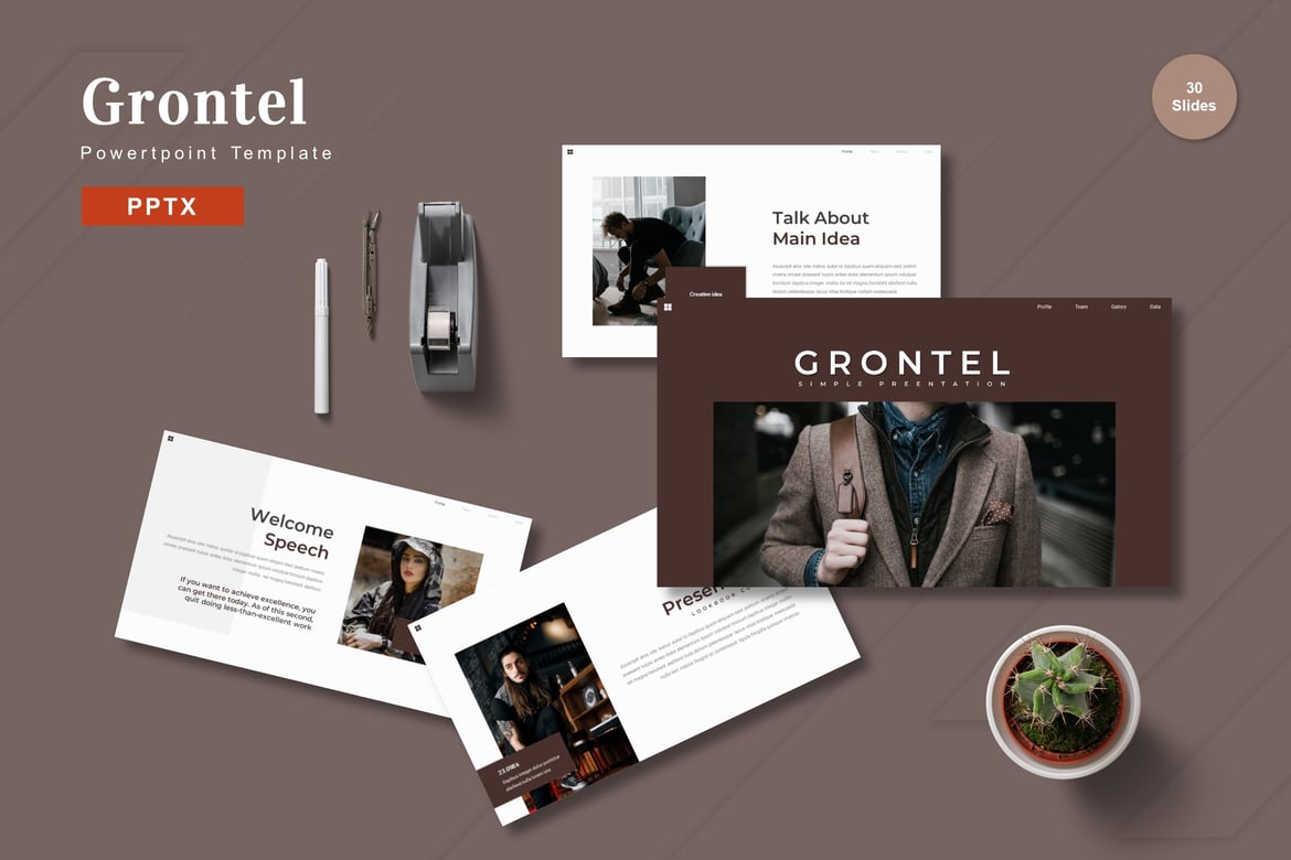 Grontel - Template PowerPoint Premium untuk Presentasi Menarik
