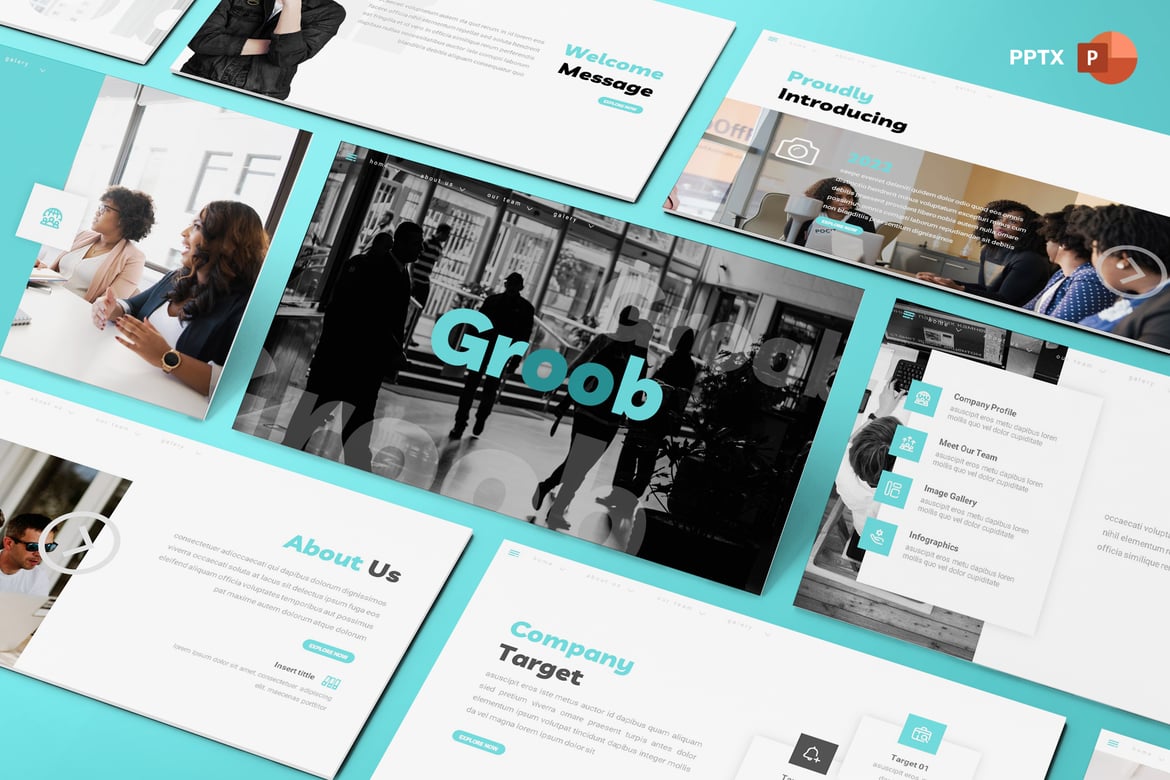 Groob - Template Presentasi PowerPoint Kreatif untuk Segala Kebutuhan