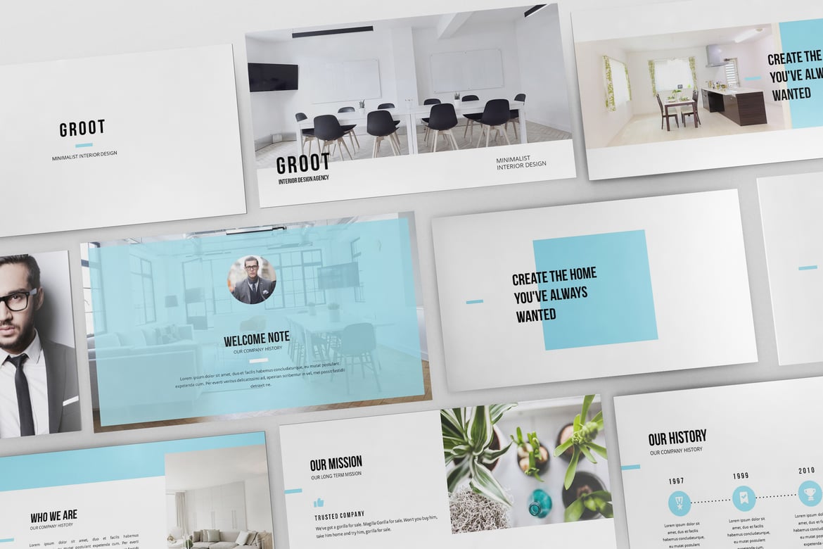 Groot - Template Presentasi Desain Interior yang Menginspirasi