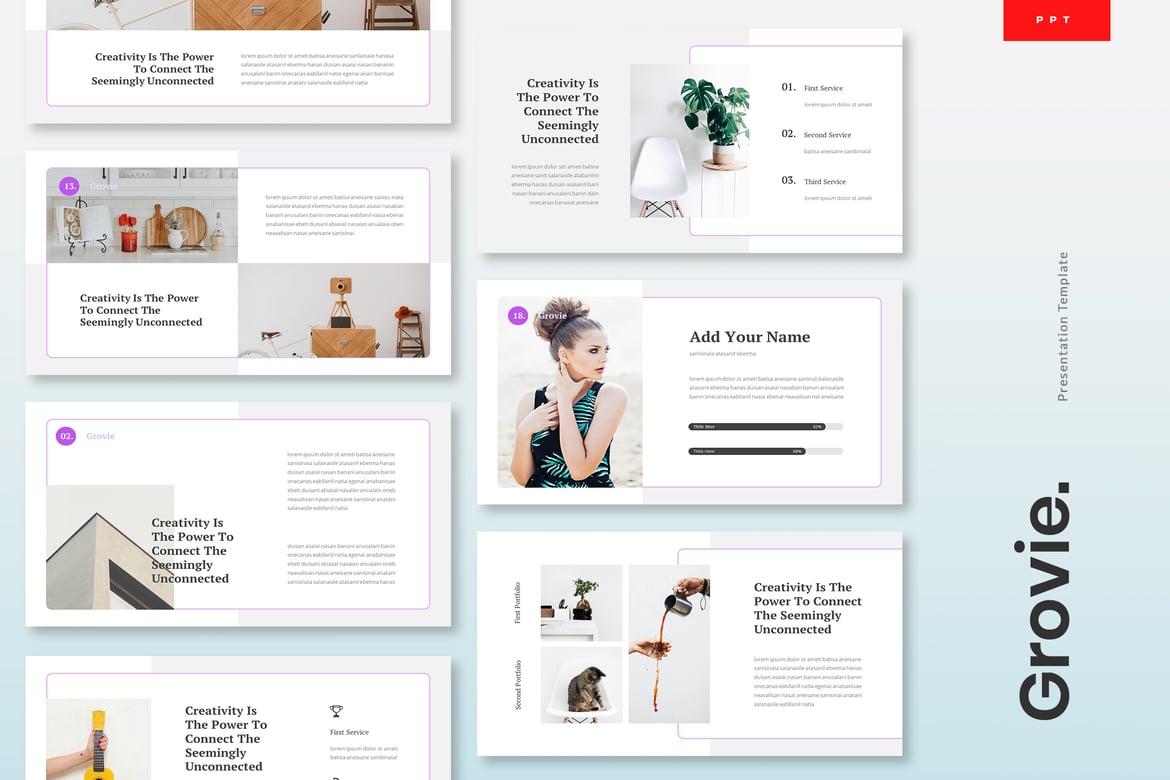 Grovie - Template Powerpoint Kreatif untuk Presentasi Menarik