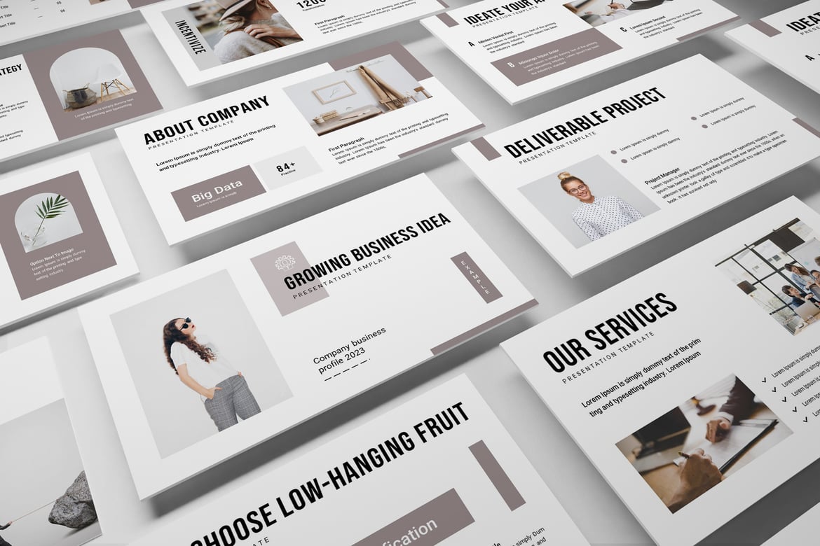 Template Presentasi PowerPoint untuk Pertumbuhan Bisnis yang Menarik