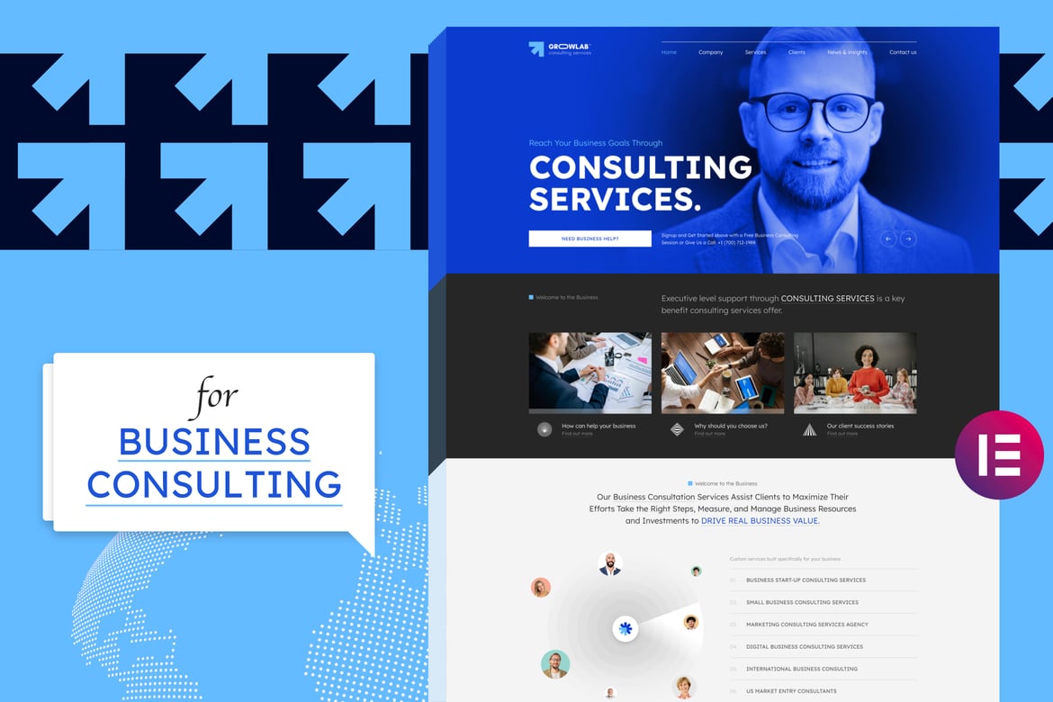 GrowLab - Tema WordPress Konsultasi untuk Bisnis Anda