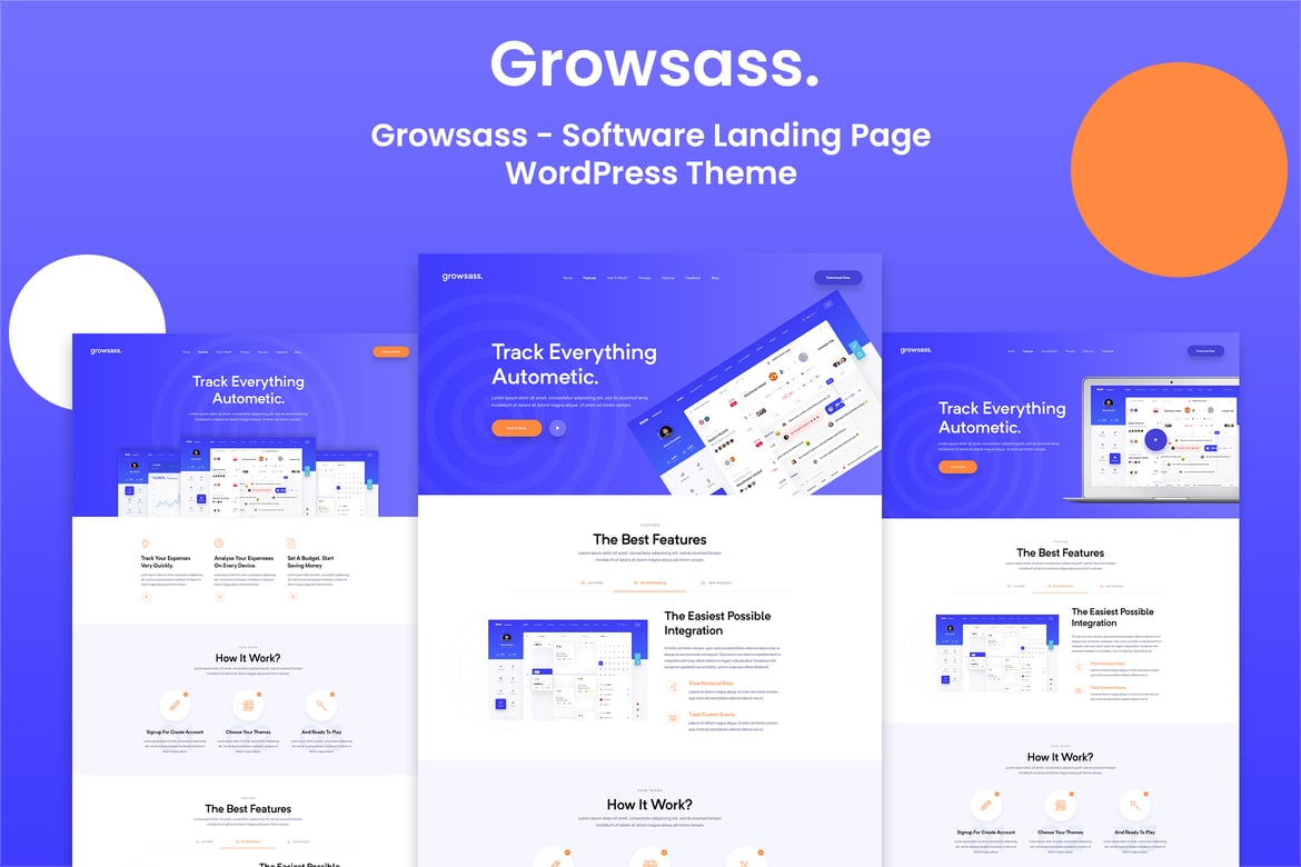 Growsass - Tema WordPress Landing Page untuk Software dan Aplikasi