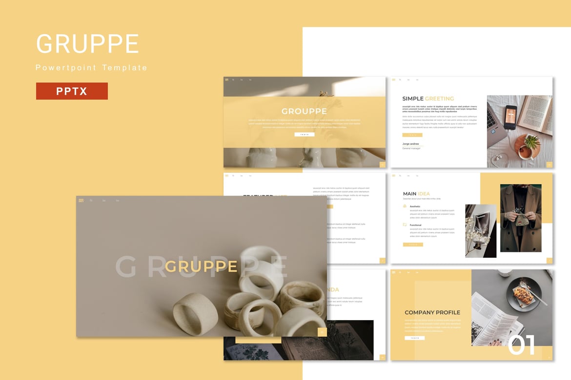 Grupe - Template PowerPoint Kreatif untuk Presentasi Menarik