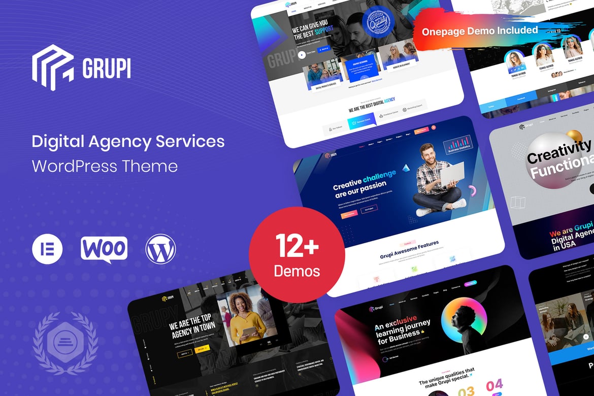 Grupi - Tema WordPress untuk Agensi Digital yang Menarik dan Responsif