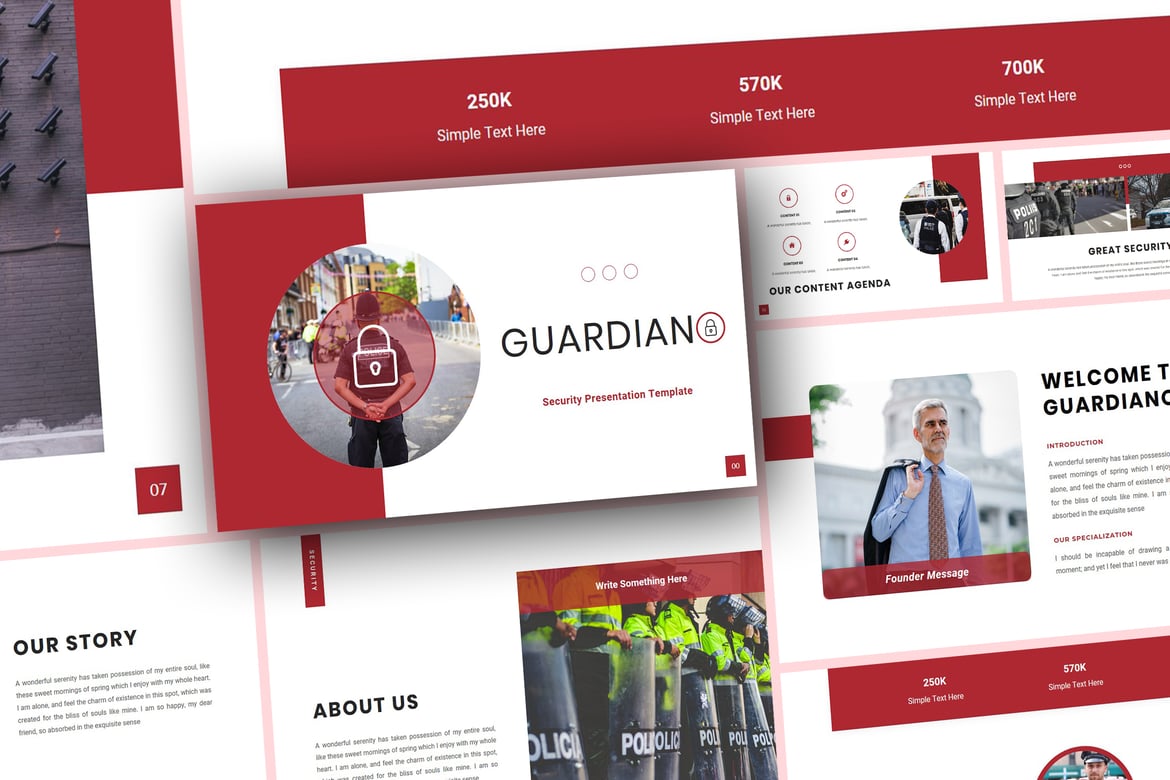 Guardian - Template Presentasi Keamanan yang Profesional