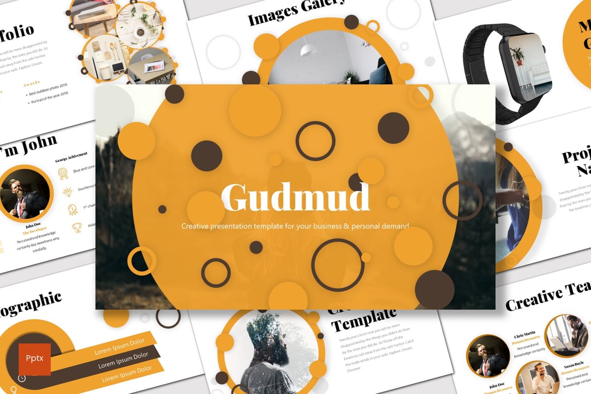 Gudmud - Template Presentasi PowerPoint Kreatif dan Minimalis
