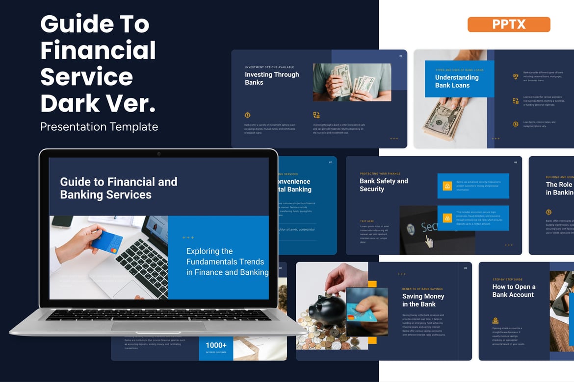 Template Presentasi Keuangan Versi Gelap - Powerpoint yang Menarik