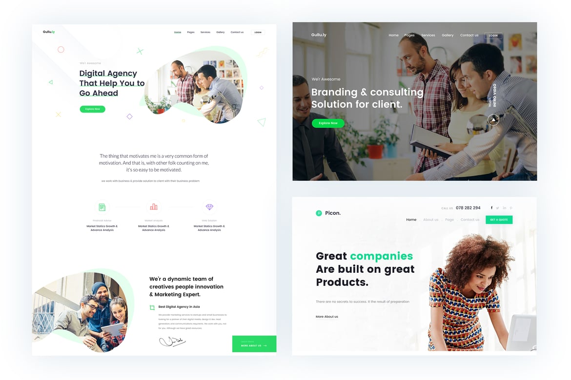 Gullu - Template Website HTML Serbaguna untuk Agensi dan Bisnis Modern