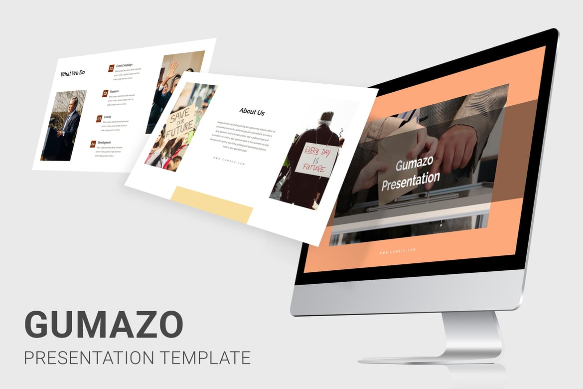 Template PowerPoint Gumazo untuk Tujuan Politik yang Menarik