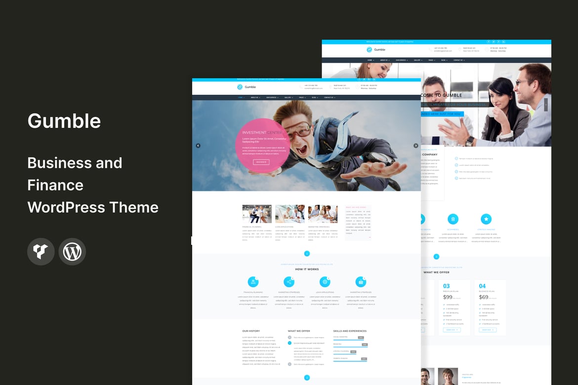 Gumble - Tema WordPress untuk Bisnis dan Keuangan yang Profesional