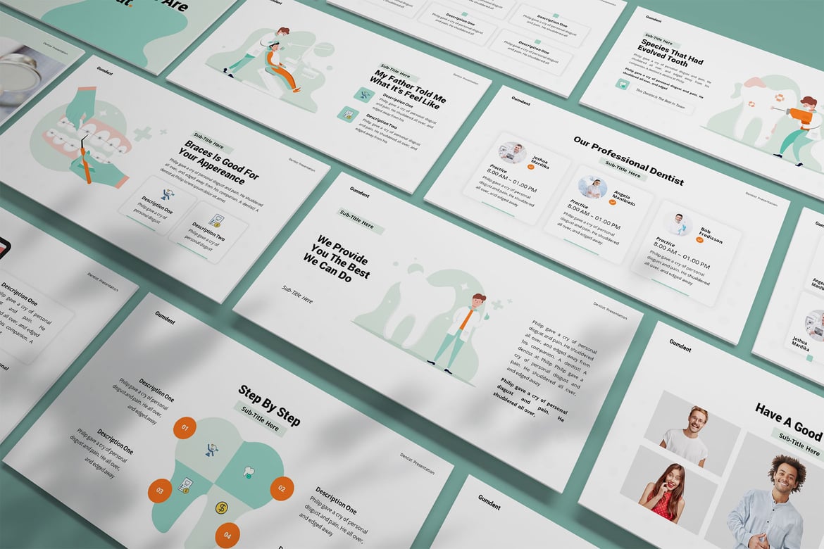 Gumdent - Template Presentasi Powerpoint untuk Dokter Gigi