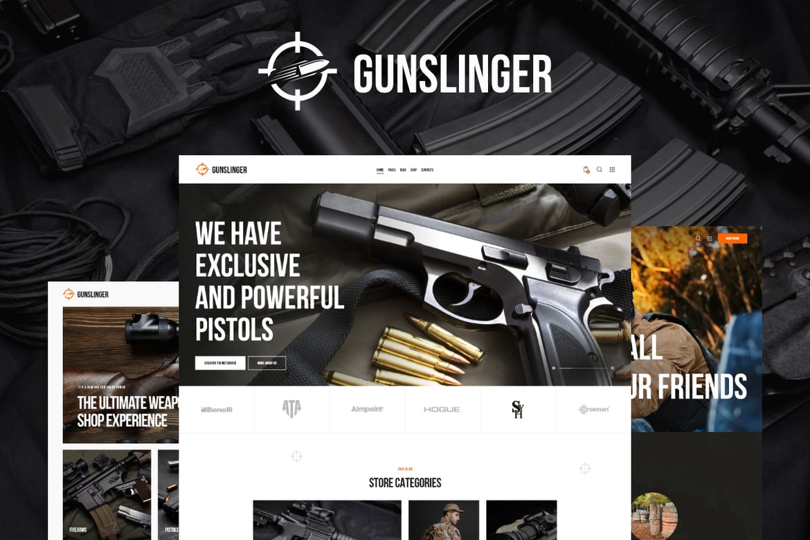 Gunslinger: Tema Modern untuk Toko Senjata dan Klub Menembak