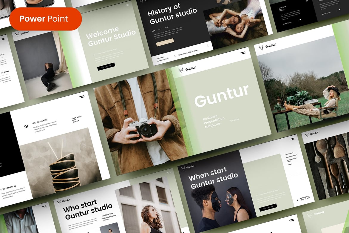 Guntur – Template PowerPoint Bisnis yang Menarik