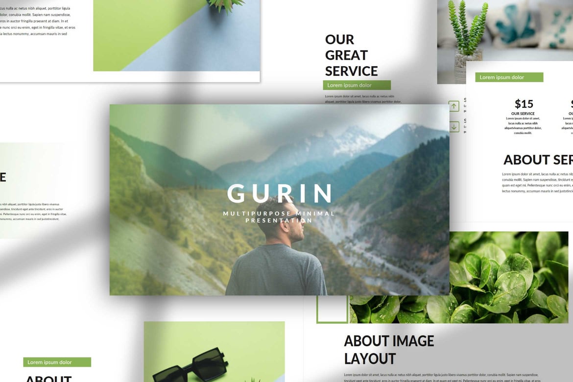 Gurin - Template PowerPoint Elegan dan Profesional
