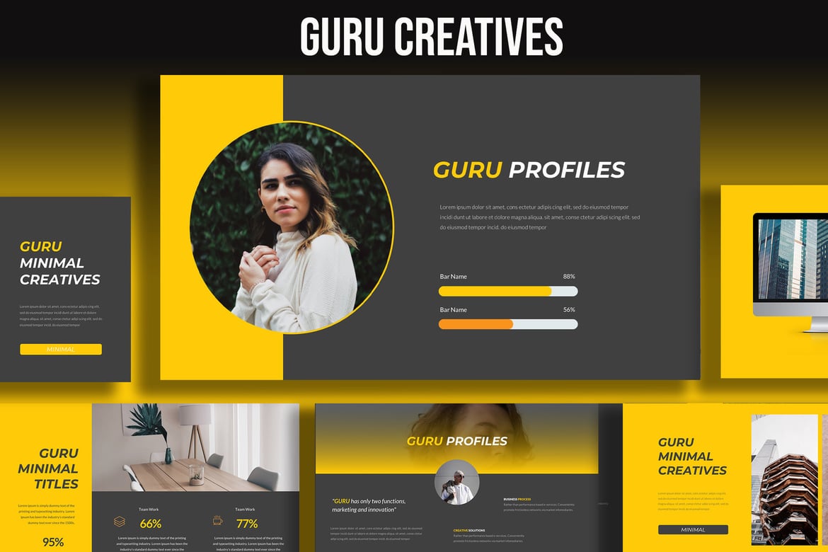 Template Presentasi PowerPoint Kreatif Guru yang Modern dan Menarik