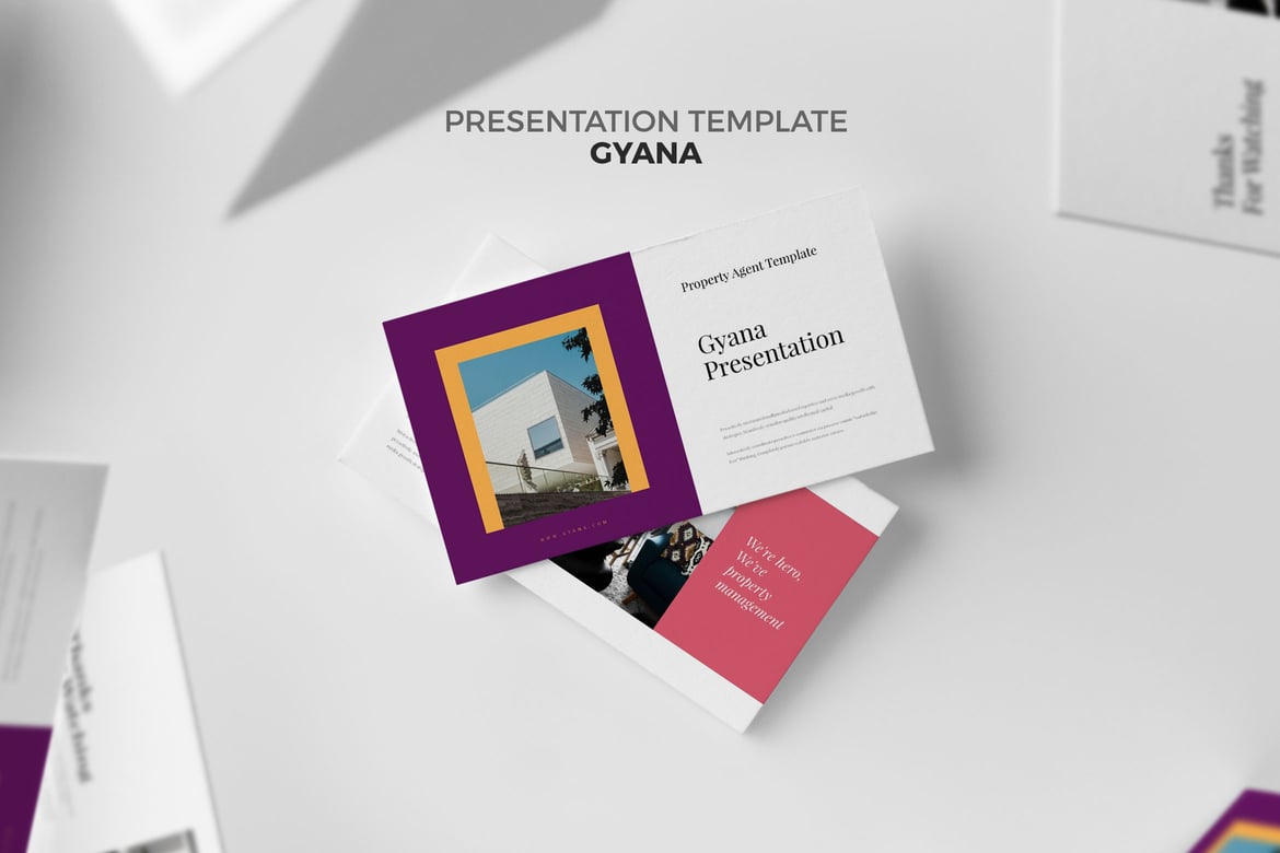 Template Powerpoint Gyana untuk Agen Properti yang Menarik
