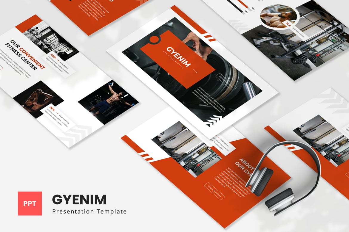 Gyenim — Template PowerPoint Gym yang Menarik dan Profesional