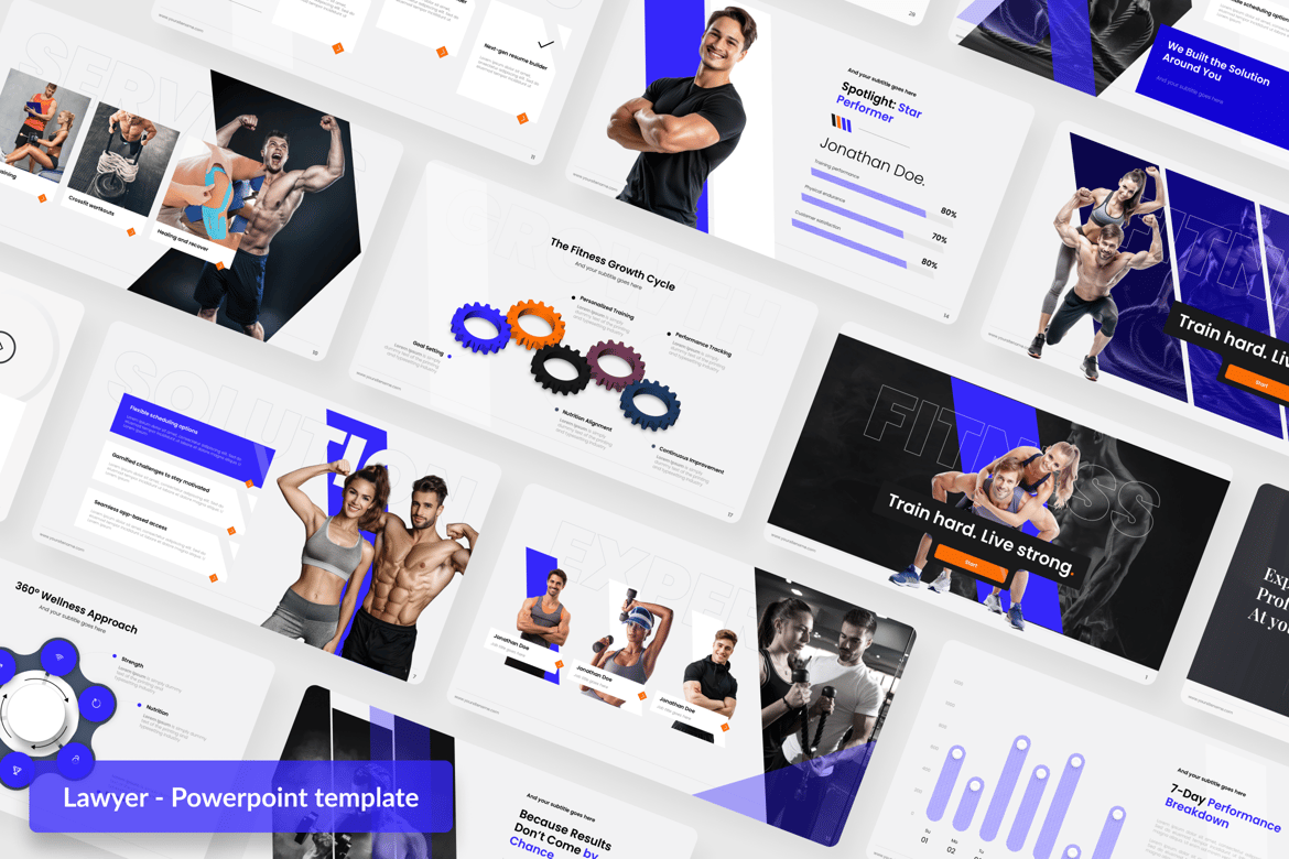 Template Powerpoint untuk Bisnis Gym & Fitness yang Menarik