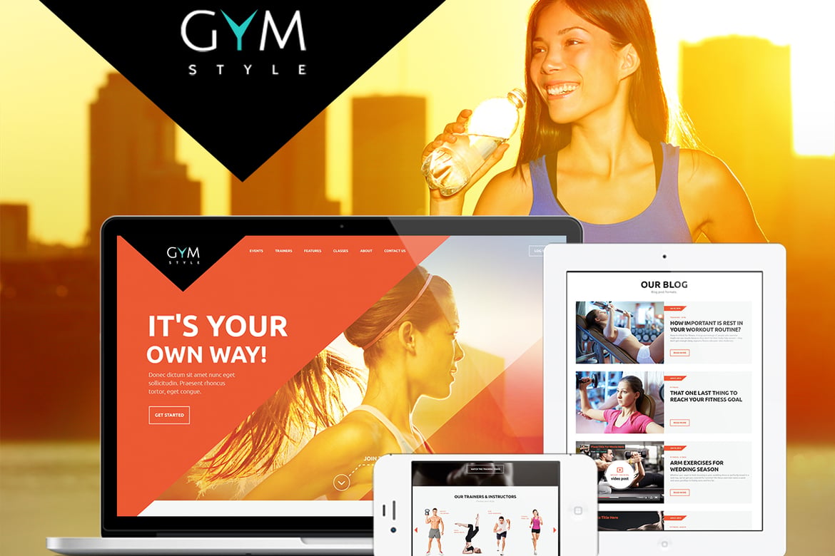 Template Website Gym Modern untuk Kebugaran dan Olahraga