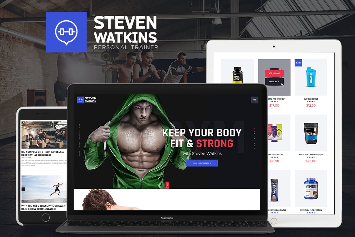 Template Website untuk Pelatih Gym Profesional