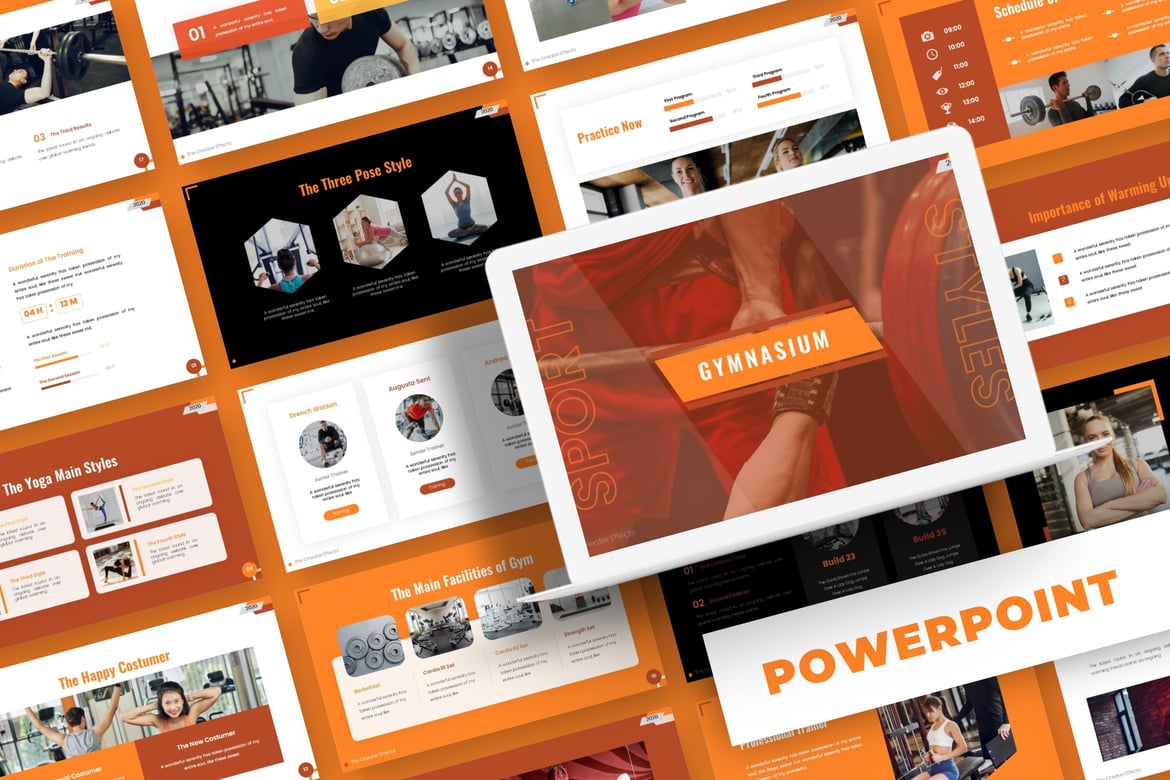 Template PowerPoint Gymnasium - Presentasi Menarik untuk Segala Kebutuhan