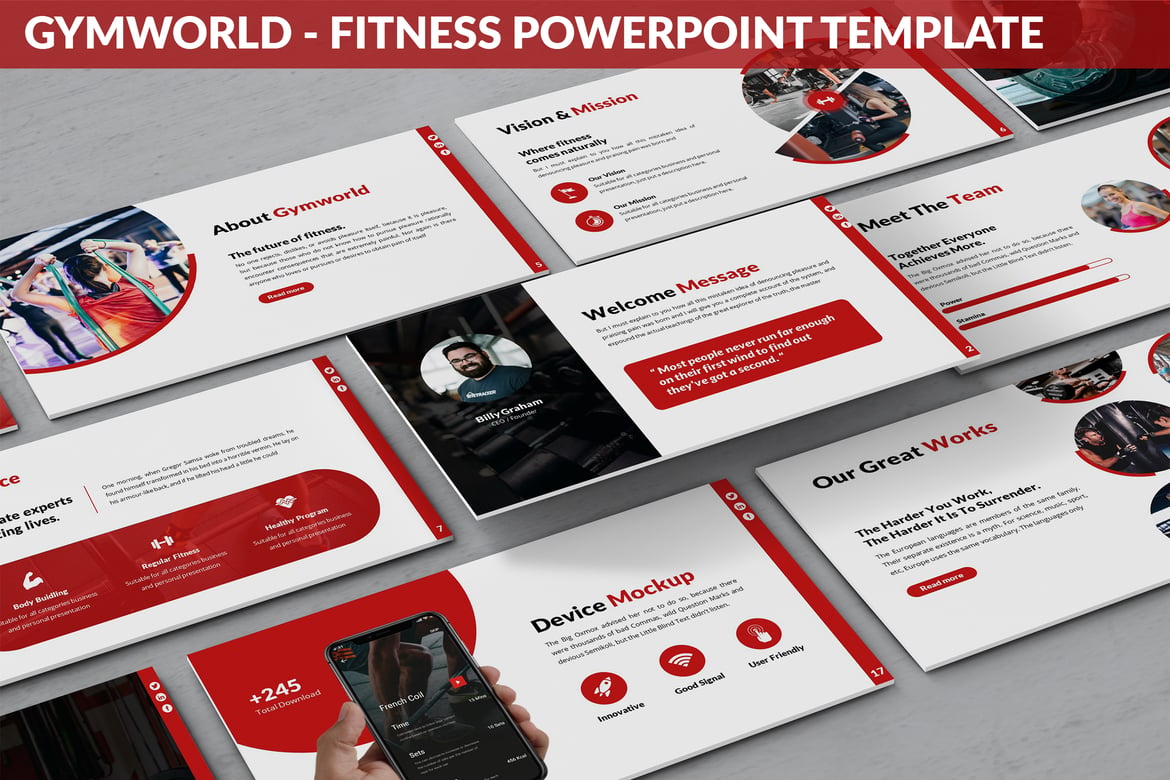 Template Presentasi Fitness Modern - Gymworld