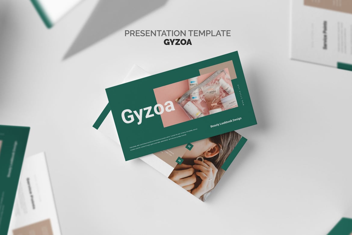 Gyzoa: Template PowerPoint Lookbook Kecantikan yang Menarik