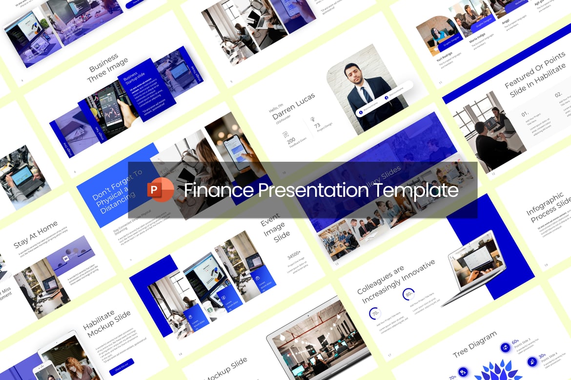Template PowerPoint Keuangan Habilitate yang Profesional dan Menarik