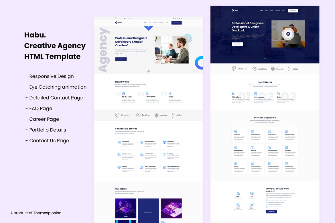 Habu - Template Website Kreatif untuk Agensi dan Bisnis