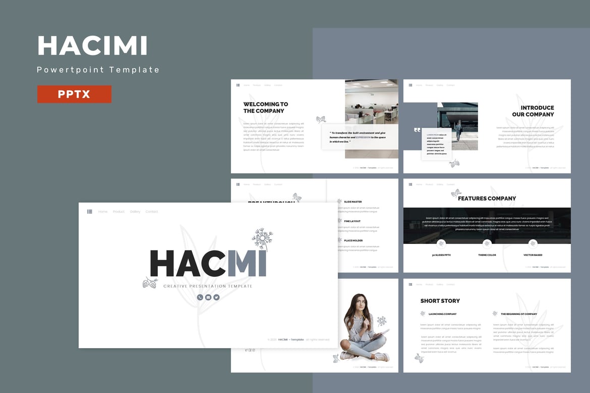 Hacimi - Template PowerPoint Kreatif untuk Presentasi Menarik