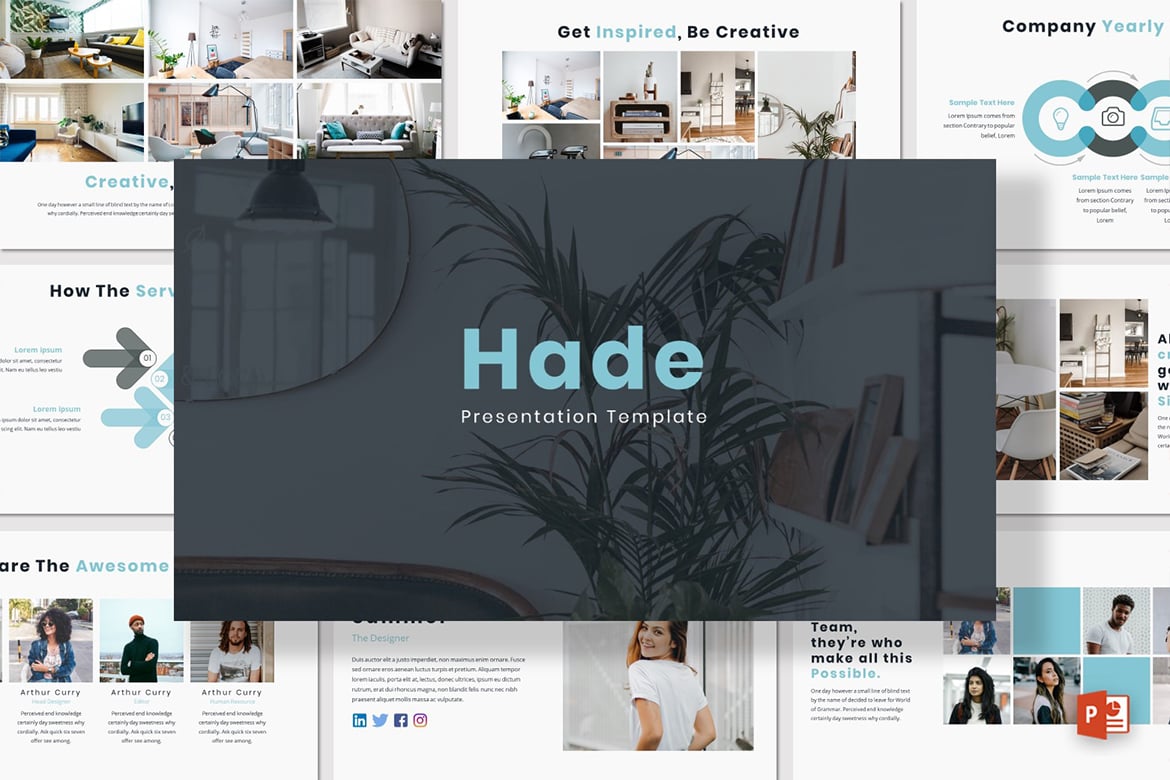 Template Presentasi Hade - Powerpoint Minimalis dan Kreatif