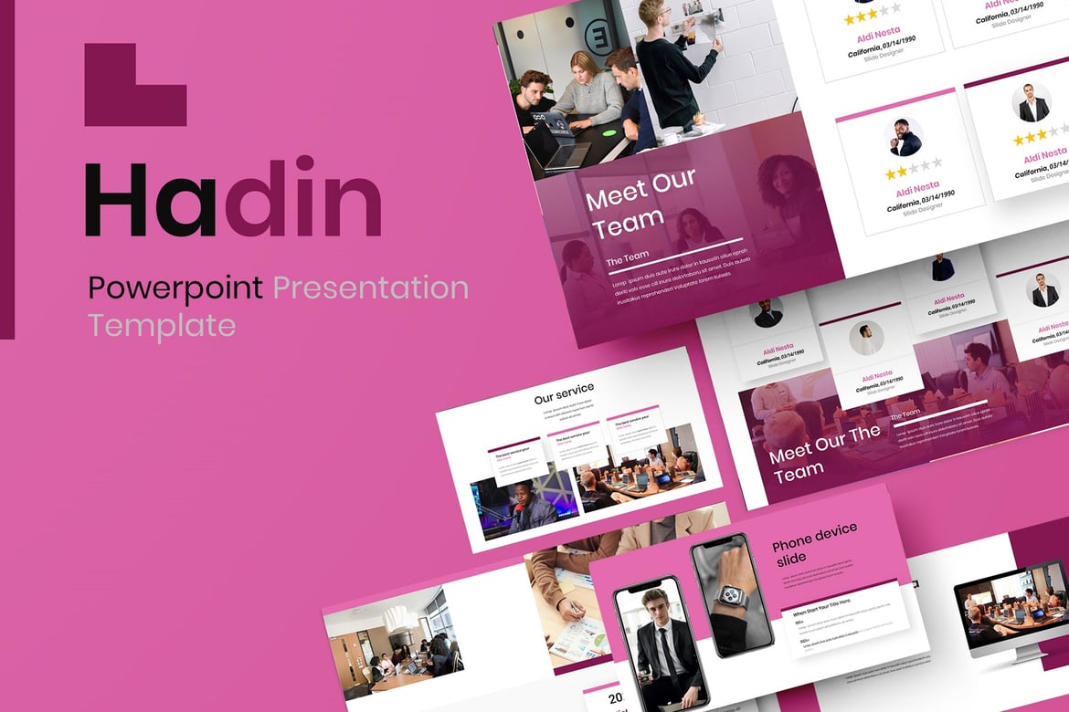 Hadin – Template Presentasi PowerPoint untuk Bisnis yang Profesional
