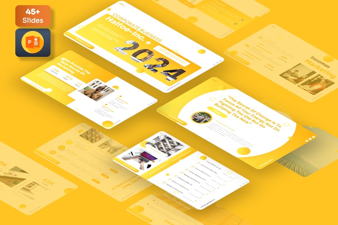 Template Powerpoint Pemasaran Haifoe yang Menarik dan Profesional