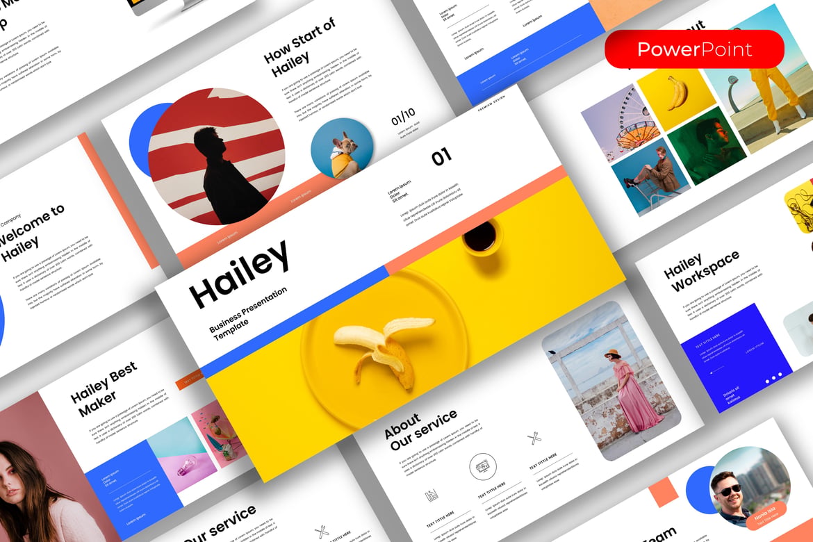 Template Presentasi Bisnis Hailey – Solusi Kreatif untuk Semua Kebutuhan Anda