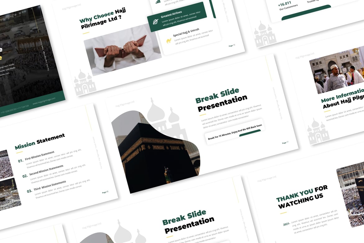 Template Presentasi PowerPoint Hajj yang Menarik dan Profesional