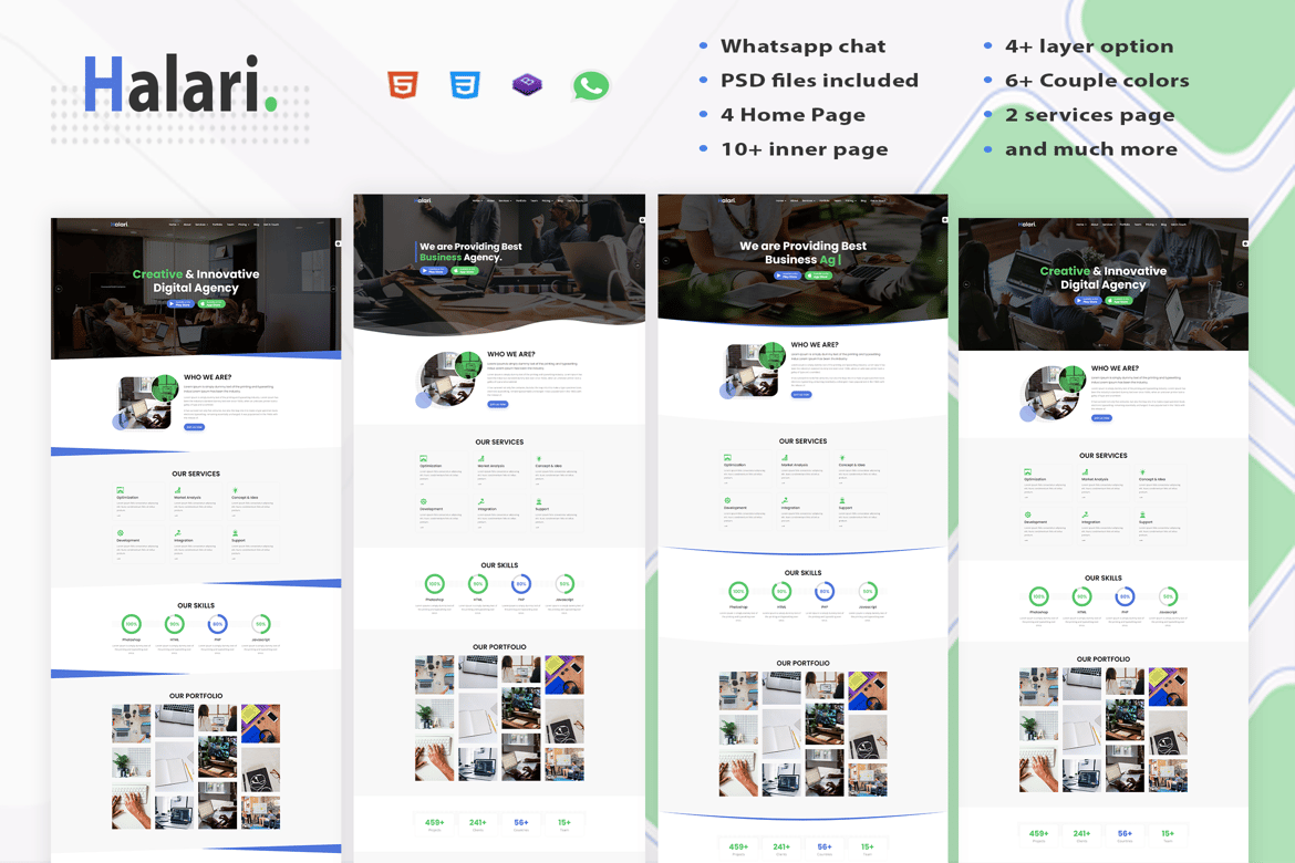 Halari – Template HTML untuk Solusi Software & IT yang Modern