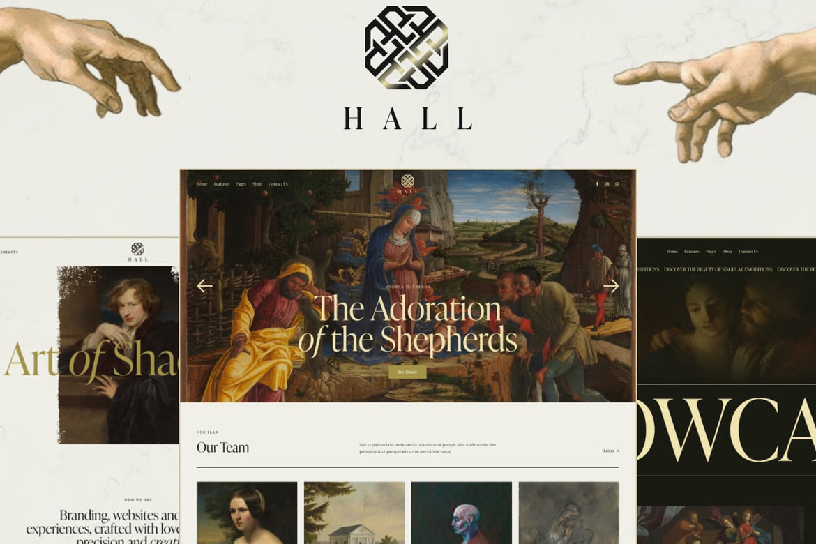 Hall: Tema WordPress Galeri Seni Modern dan Fungsional