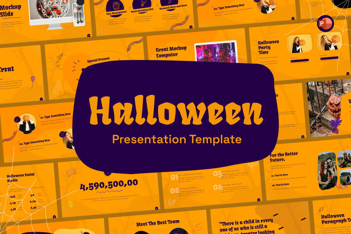Template PowerPoint Kreatif Halloween yang Menarik