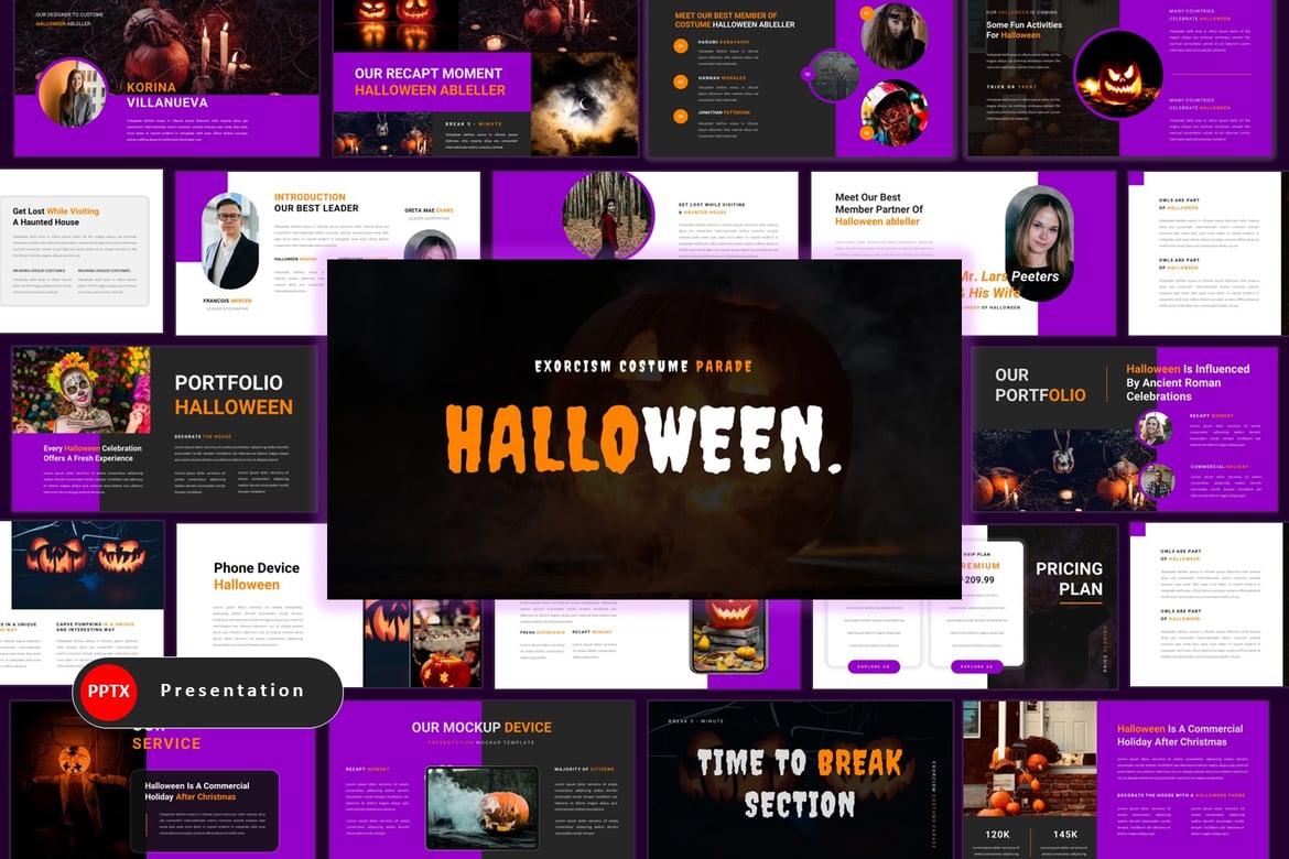 Template Presentasi Kreatif Halloween yang Menarik