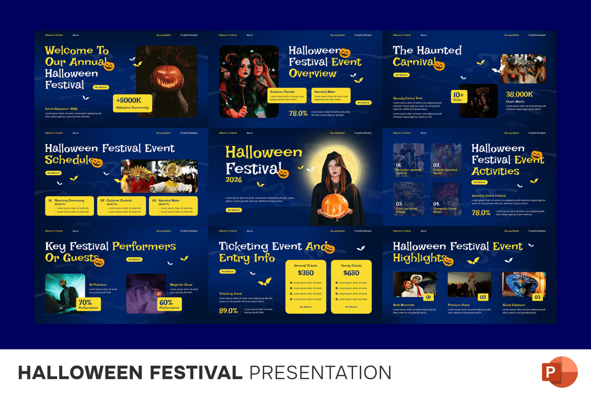 Template Presentasi Festival Halloween yang Menarik dan Seru