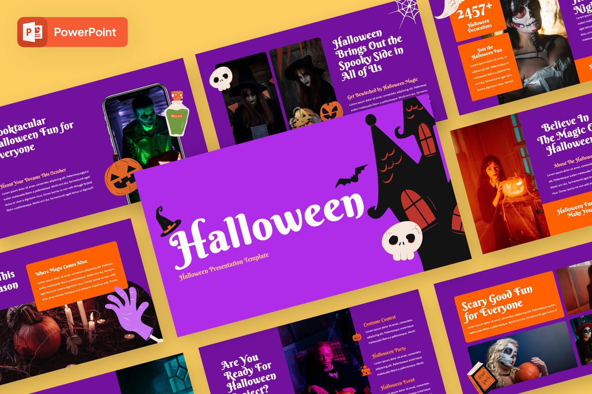 Template PowerPoint Halloween yang Menarik dan Profesional